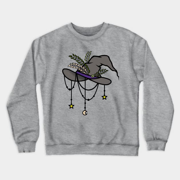 Witch Hat Crewneck Sweatshirt by Twistedcauldrons 